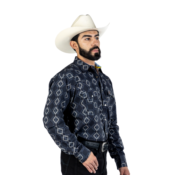 Camisa Vaquera Icy Denver Mosaico Rombos A-CHH194
