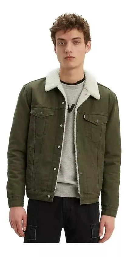 Chamarra verde olivo hotsell