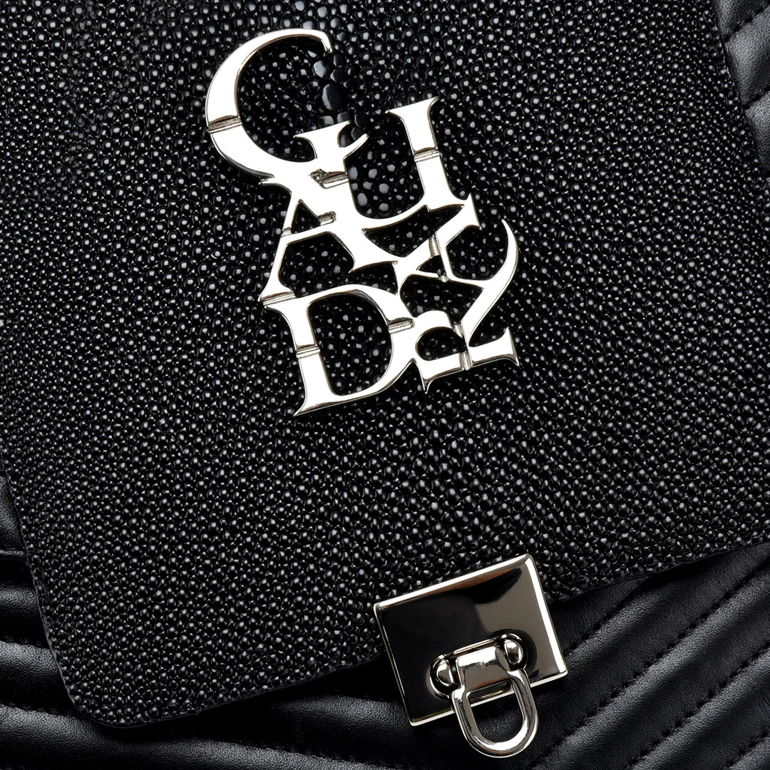 Bolso de mano en piel genuina de mantarraya para dama