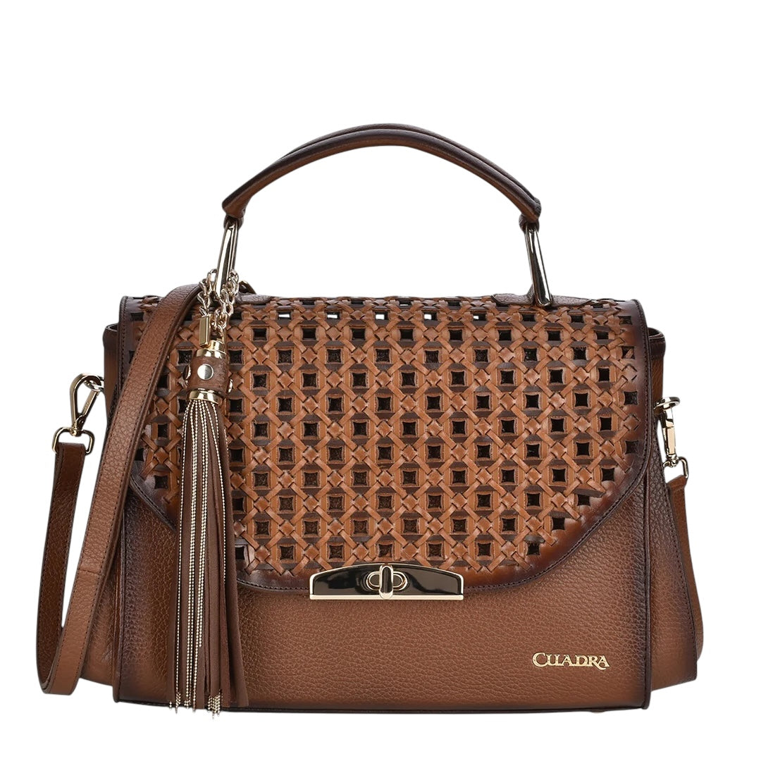 Bolso de mano en piel genuina