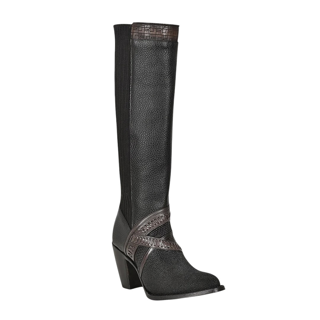Bota casual en piel genuina de mantarraya para dama