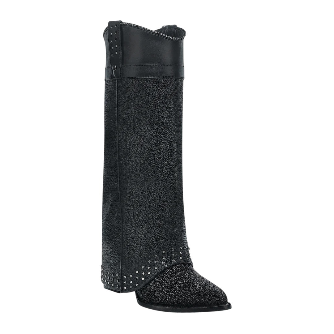 Bota casual en piel genuina de mantarraya para dama