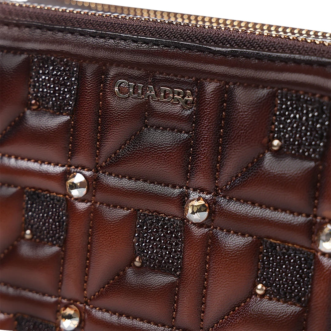 Crossbody en piel genuina de mantarraya para dama