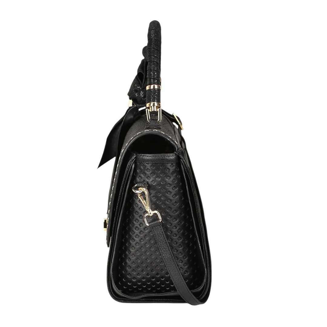 Bolso de mano en piel genuina de mantarraya para dama