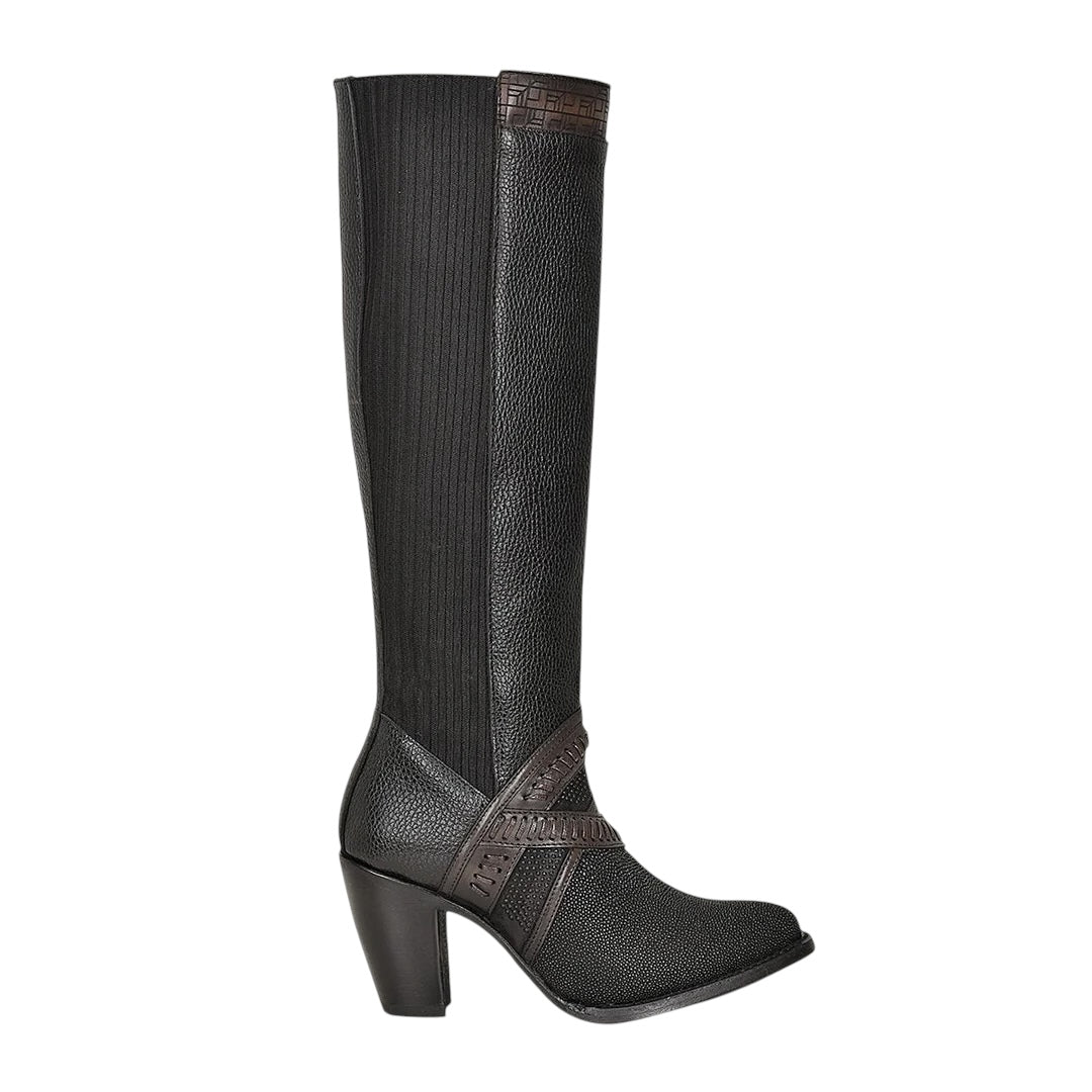 Bota casual en piel genuina de mantarraya para dama