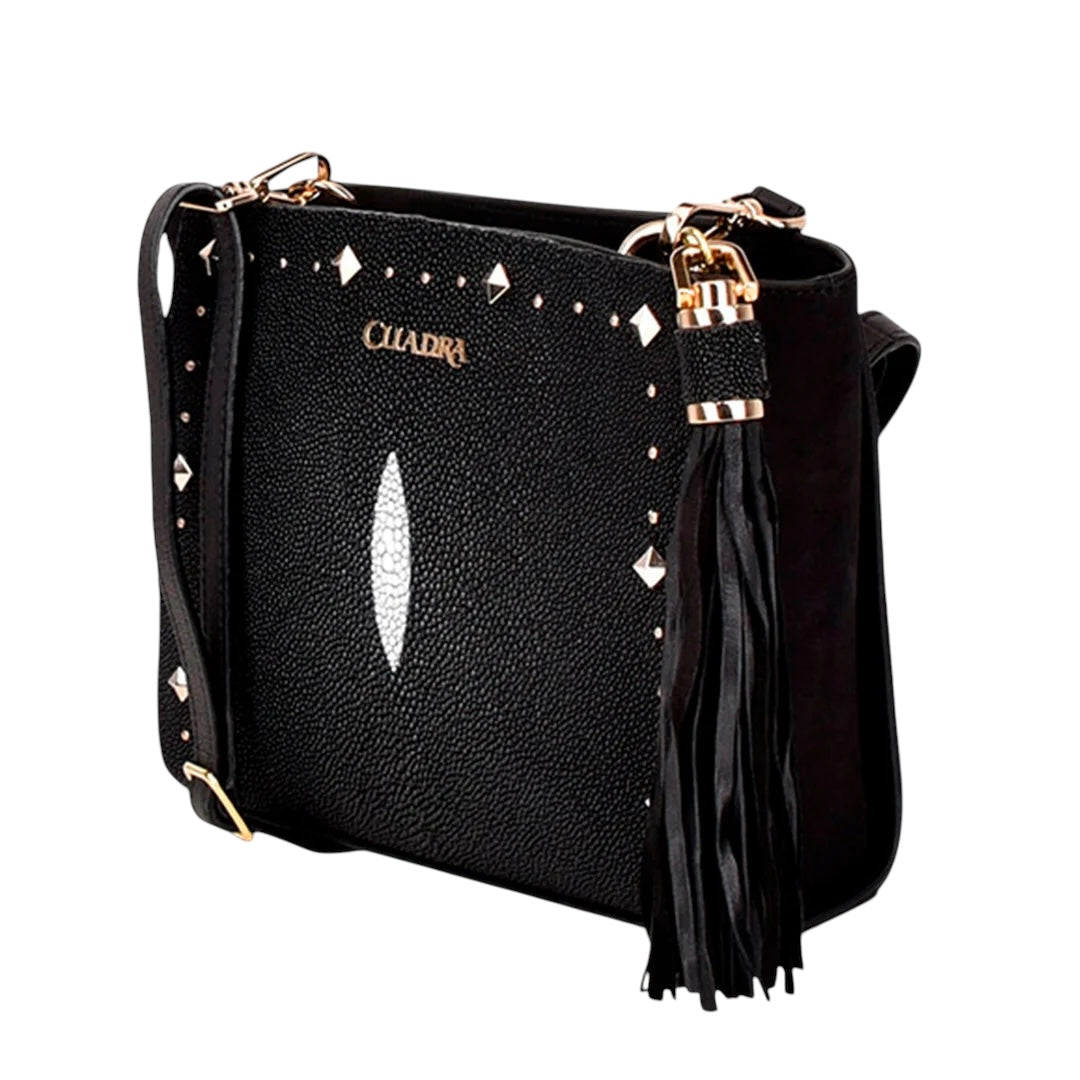 Crossbody en piel genuina de mantarraya para dama
