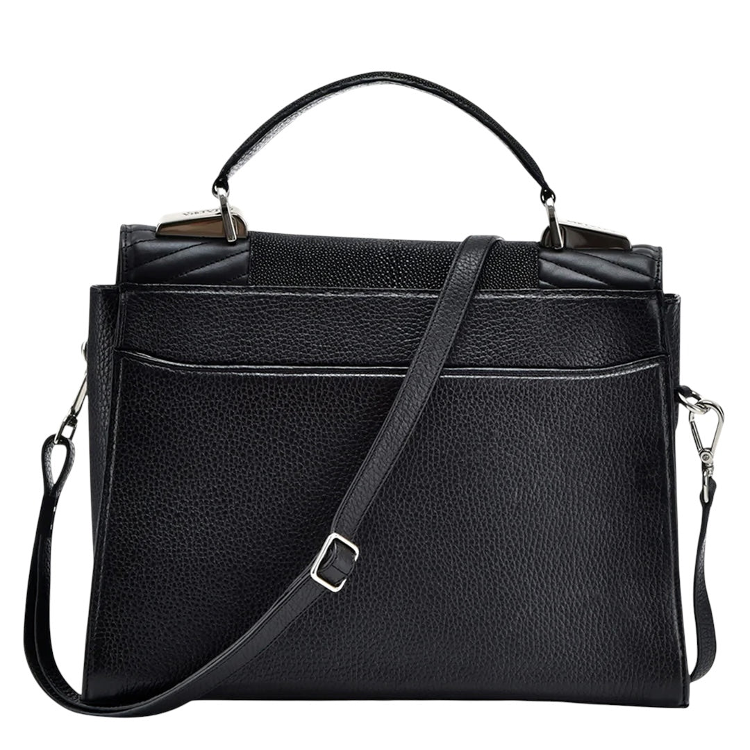 Bolso de mano en piel genuina de mantarraya para dama