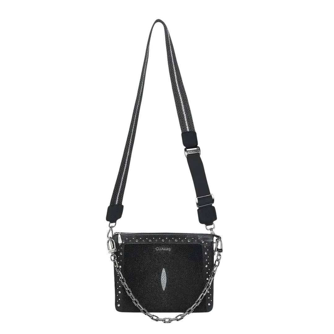 Crossbody en piel genuina de mantarraya para dama