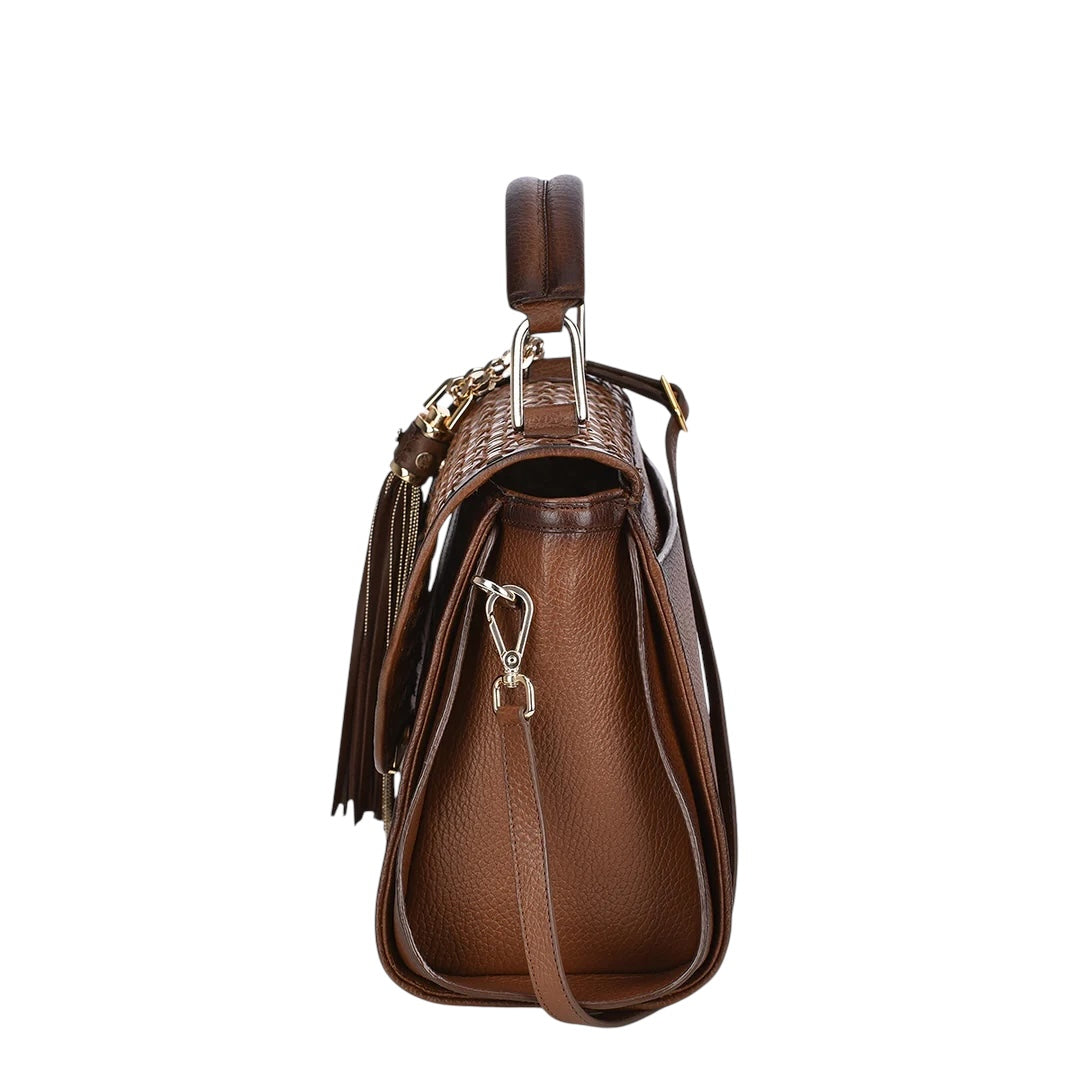 Bolso de mano en piel genuina