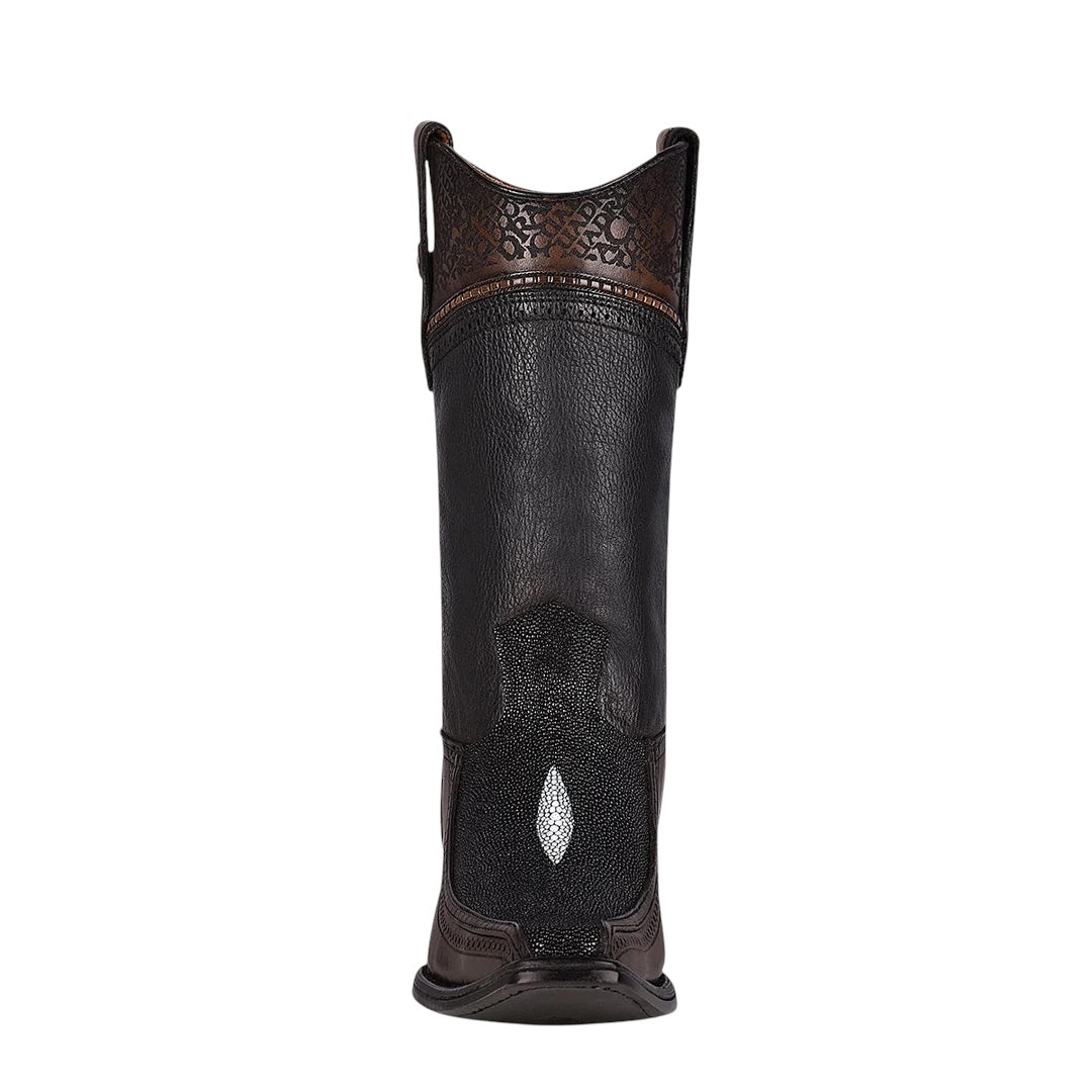 Bota fine western en piel genuina de mantarraya para caballero