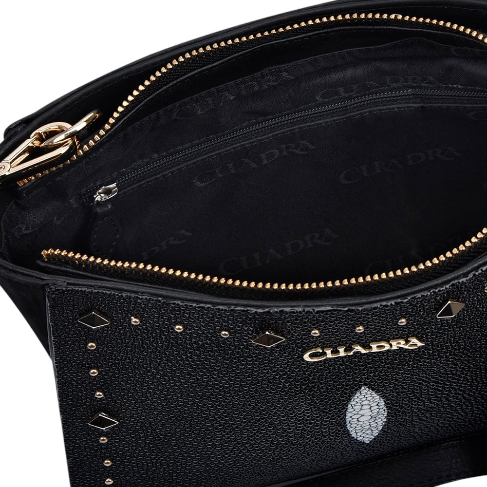 Crossbody en piel genuina de mantarraya para dama
