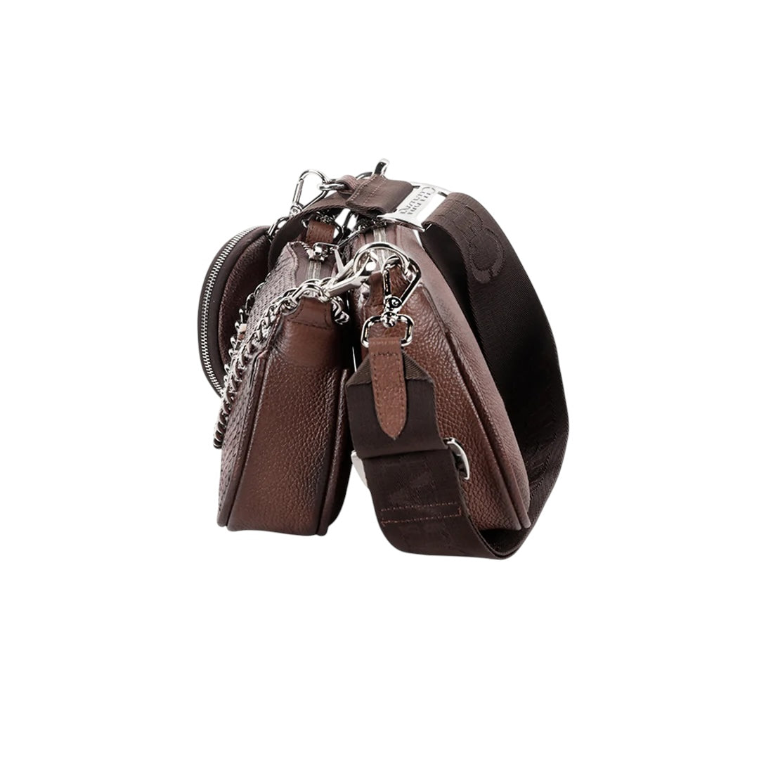 Crossbody en piel genuina de pitón para dama