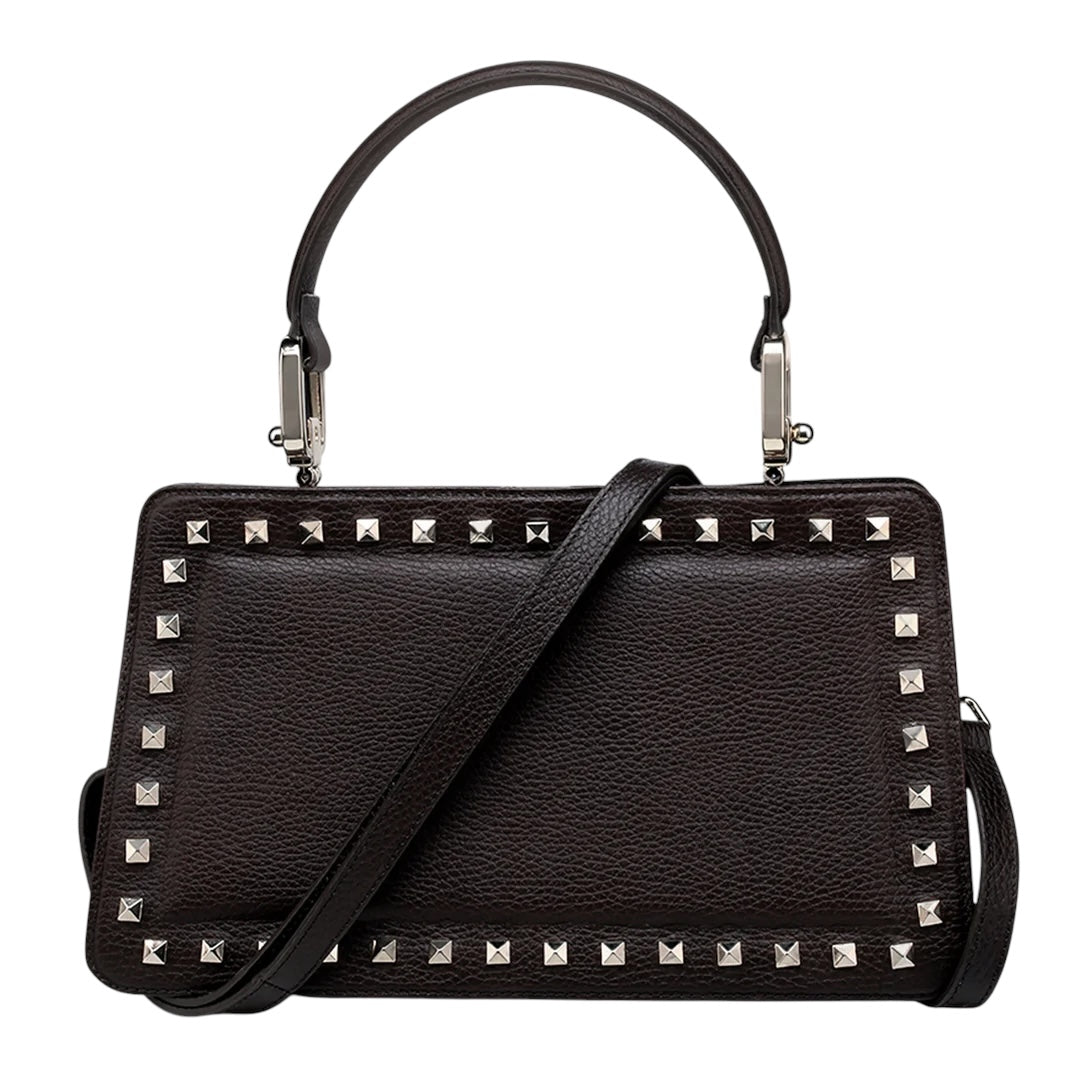 Bolso de mano en piel genuina de pitón para dama
