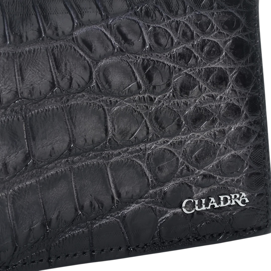 Cartera en piel genuina de alligator para caballero