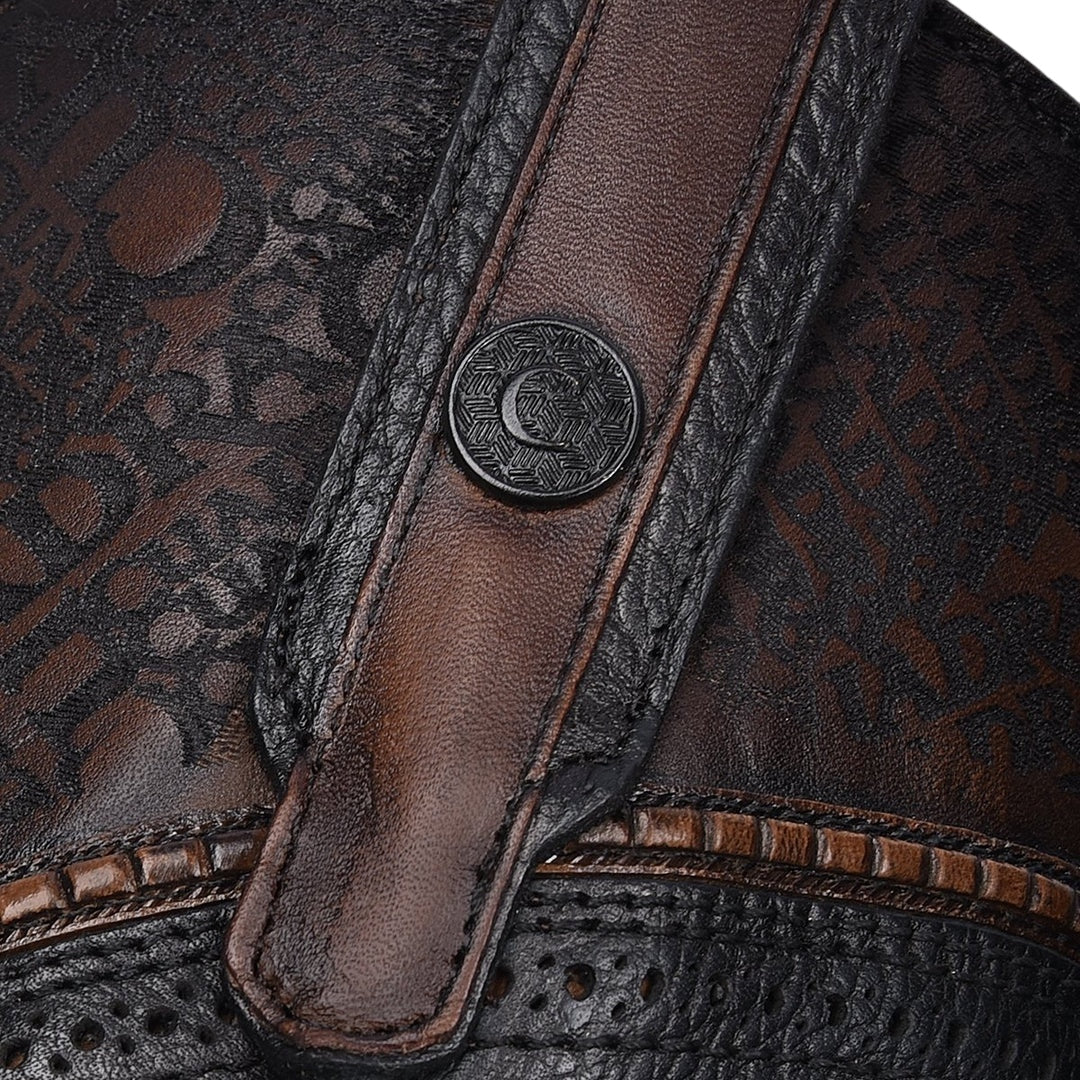 Bota fine western en piel genuina de mantarraya para caballero