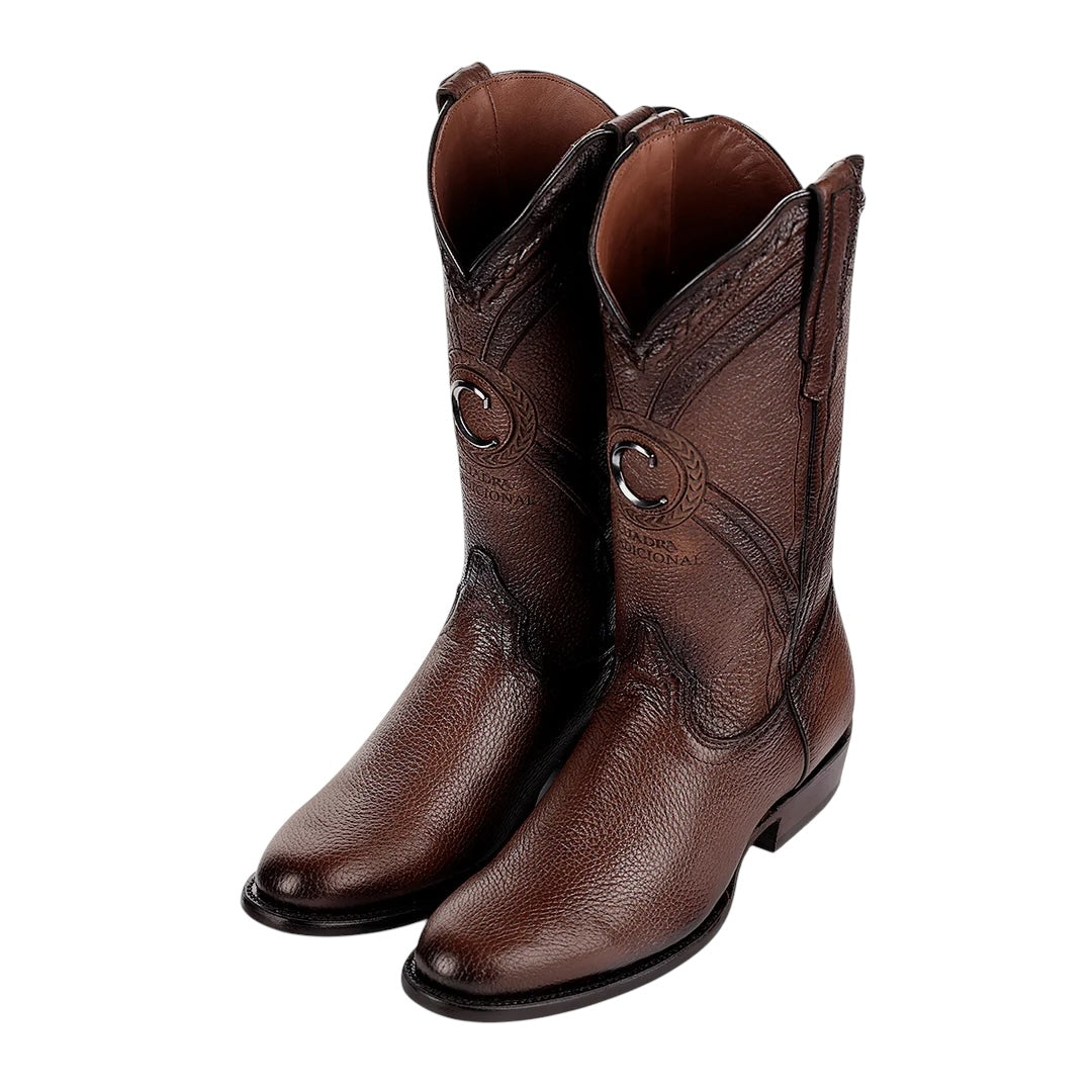 Bota tradicional en piel genuina de venado para caballero