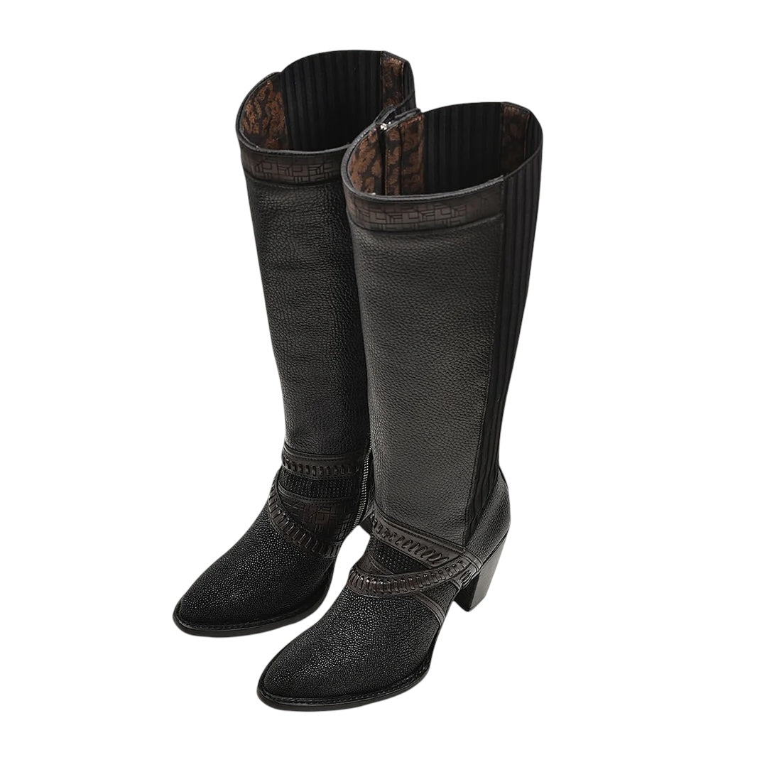 Bota casual en piel genuina de mantarraya para dama