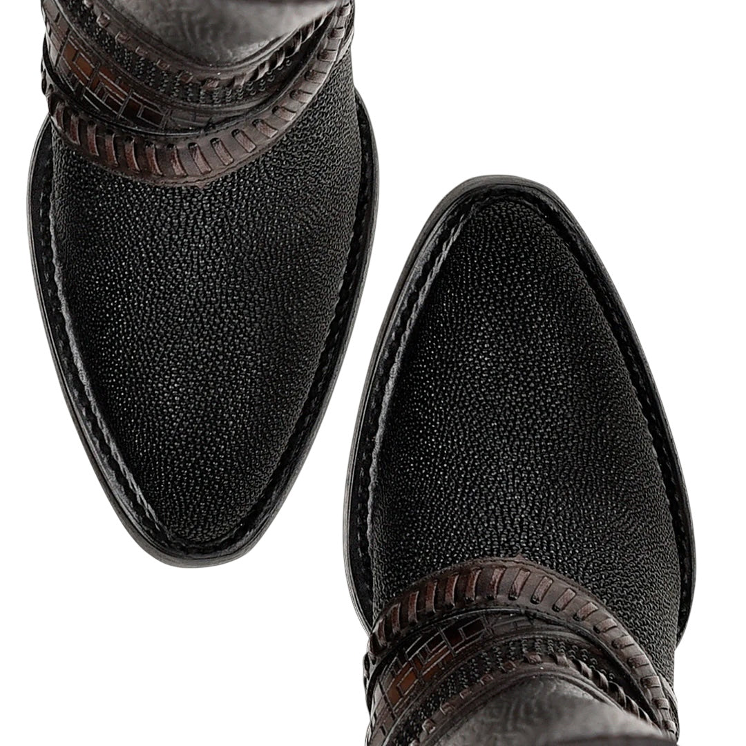 Bota casual en piel genuina de mantarraya para dama