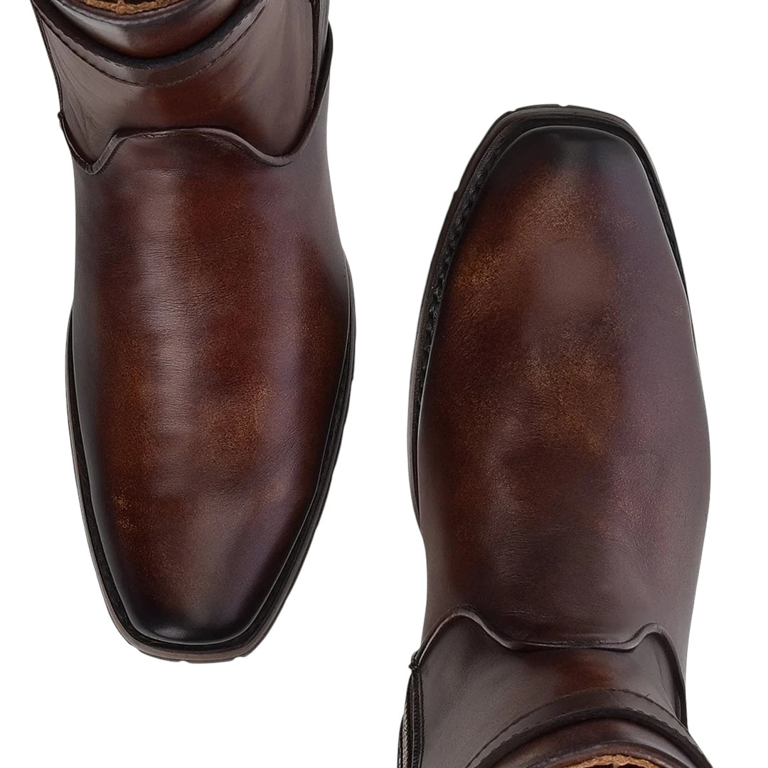 Bota urbana en piel genuina para caballero