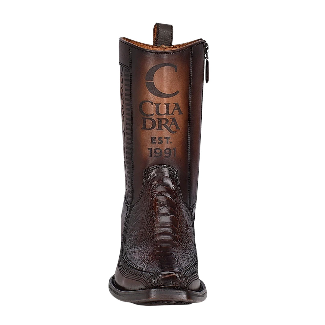 Bota casual en piel genuina de pata de avestruz para caballero