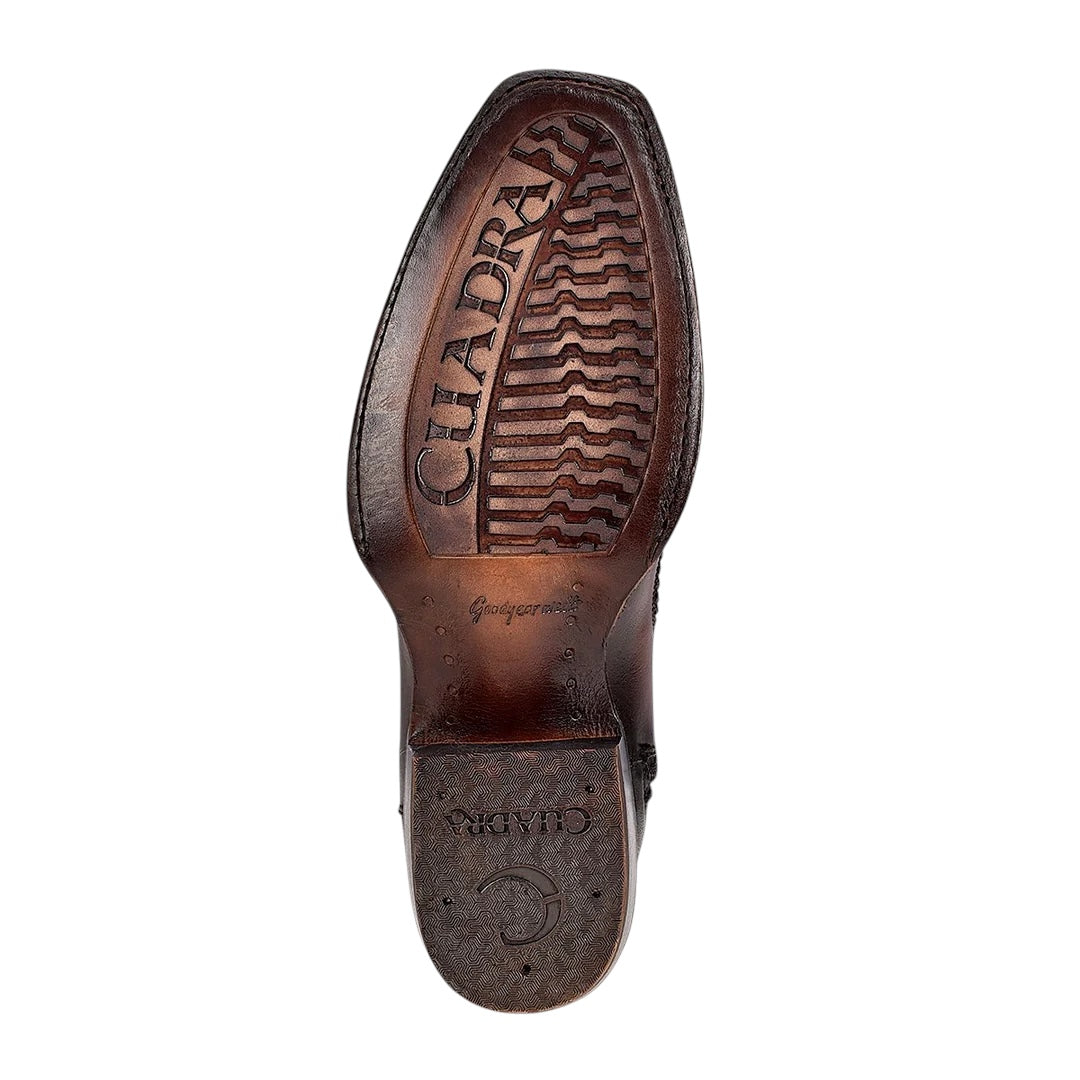 Bota casual en piel genuina de pata de avestruz para caballero