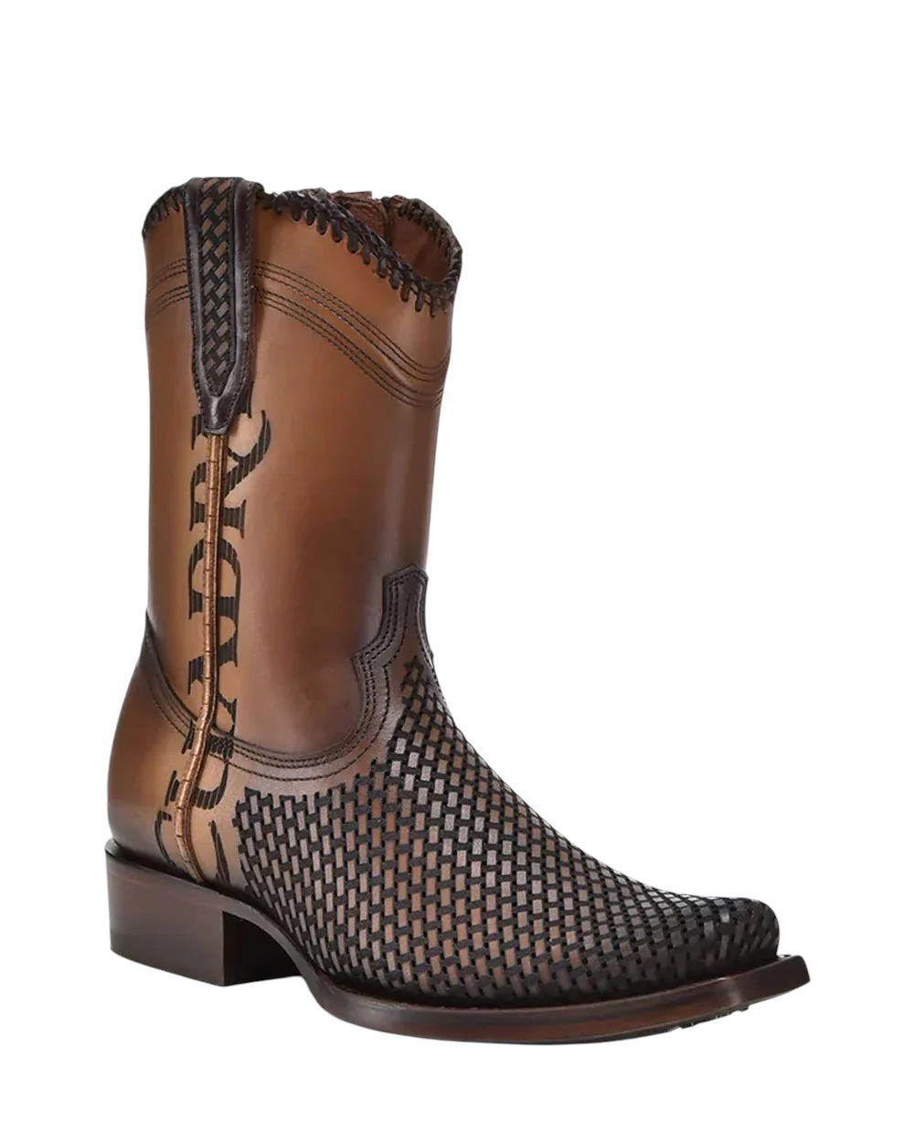 Bota urbana de color miel.