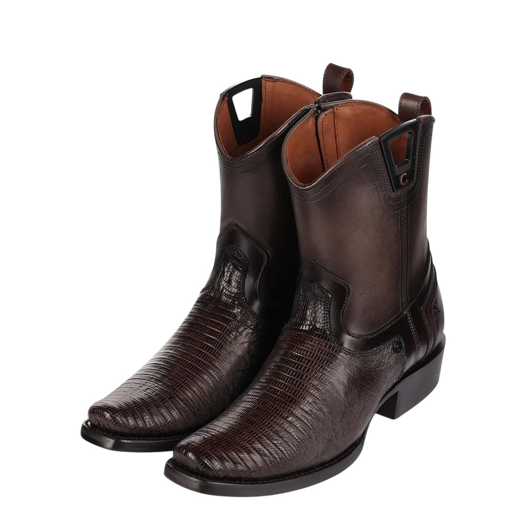 Bota de vestir en piel genuina de lizard para caballero