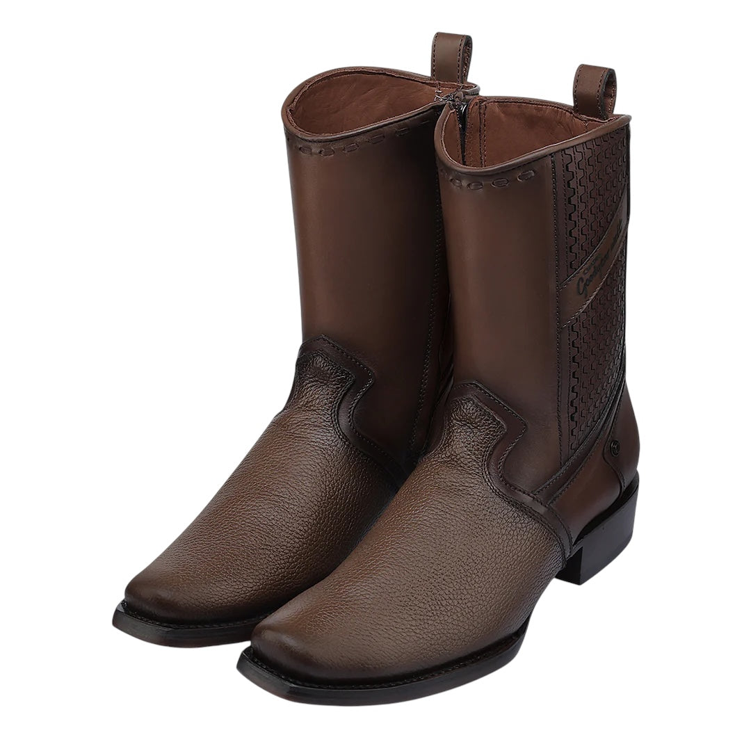 Bota casual en piel genuina para caballero
