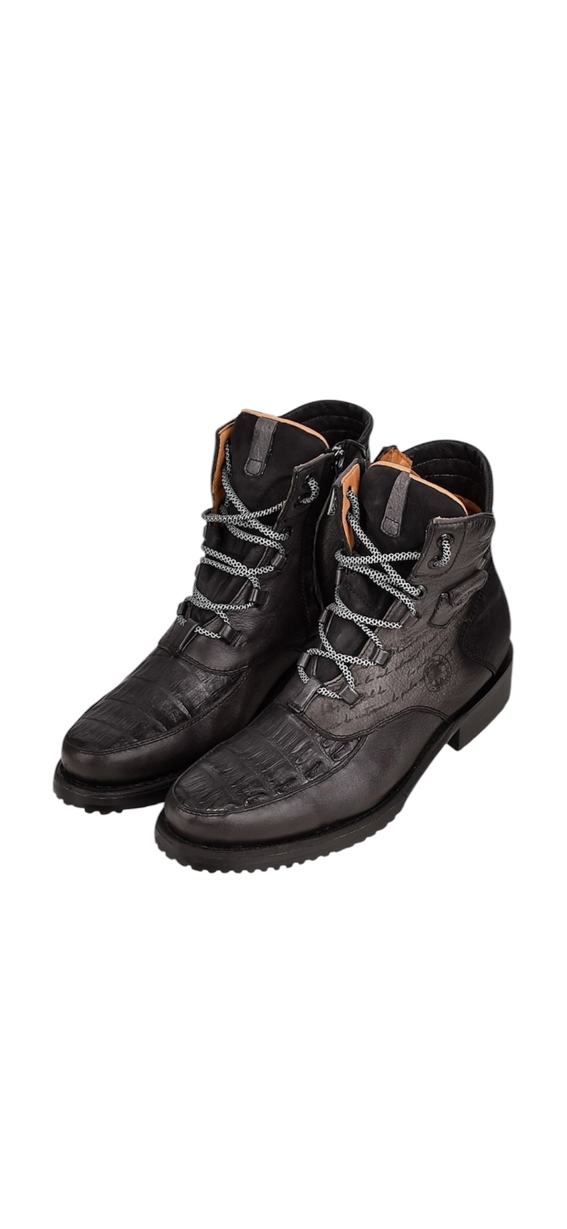 Botines Caballero En Piel Genuina De Fuscus Negro