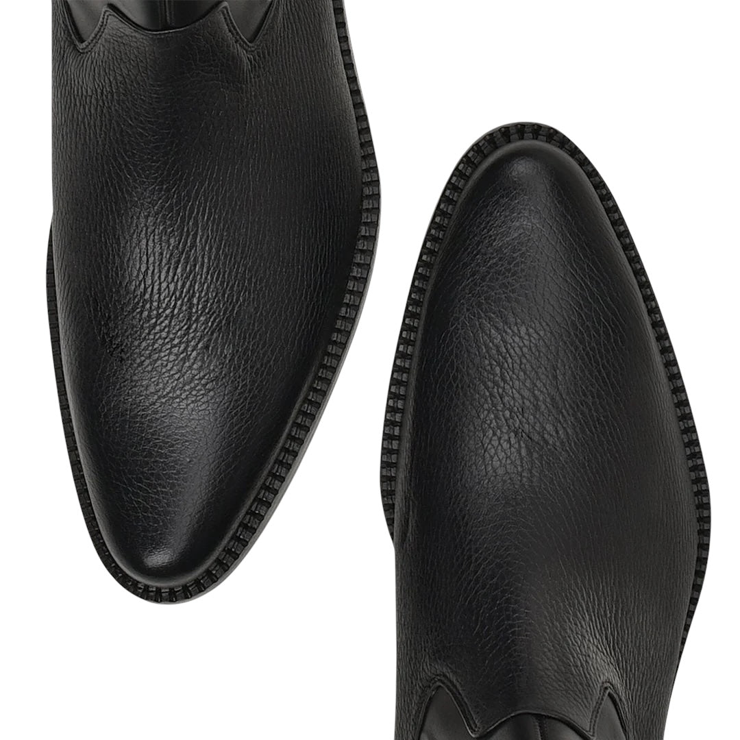 Bota de vestir en piel genuina de venado para caballero