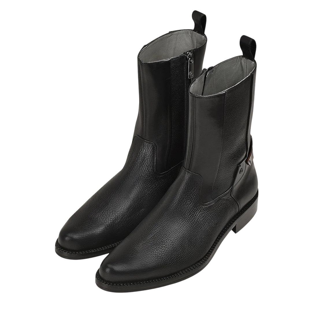 Bota de vestir en piel genuina de venado para caballero
