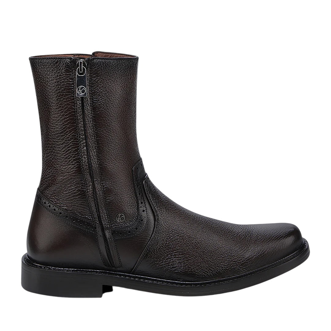 Bota de vestir en piel genuina de venado para caballero