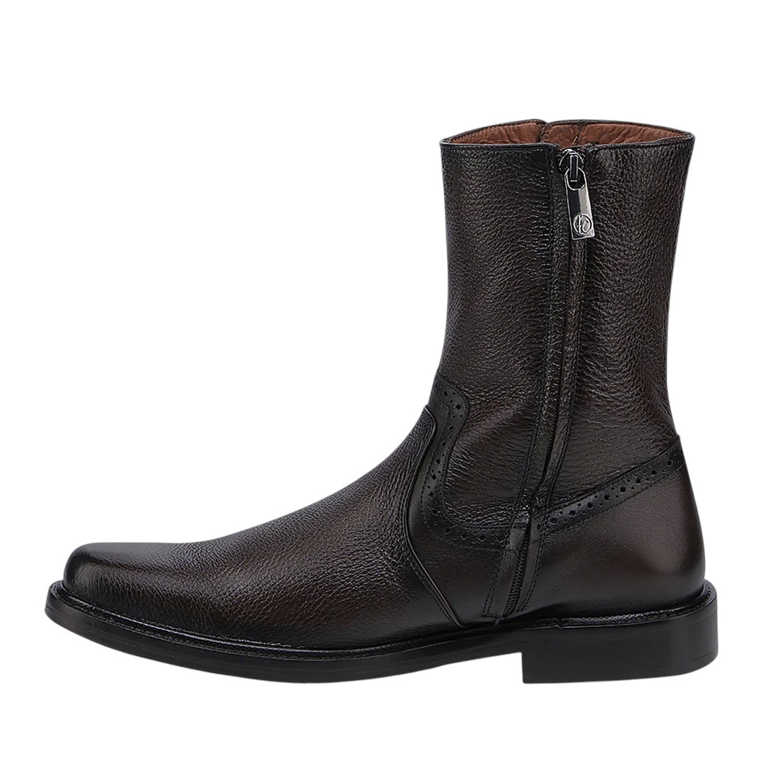 Bota de vestir en piel genuina de venado para caballero
