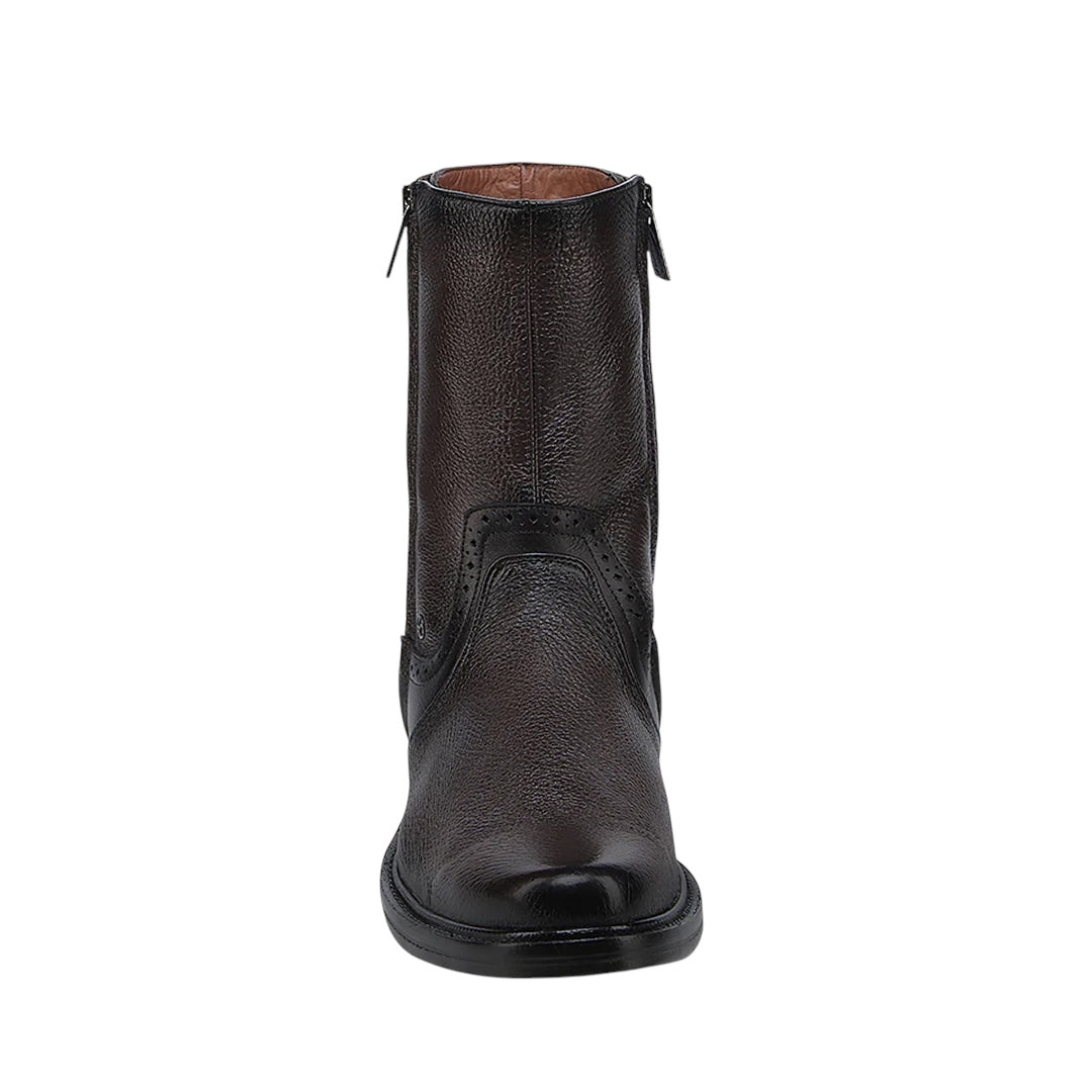 Bota de vestir en piel genuina de venado para caballero