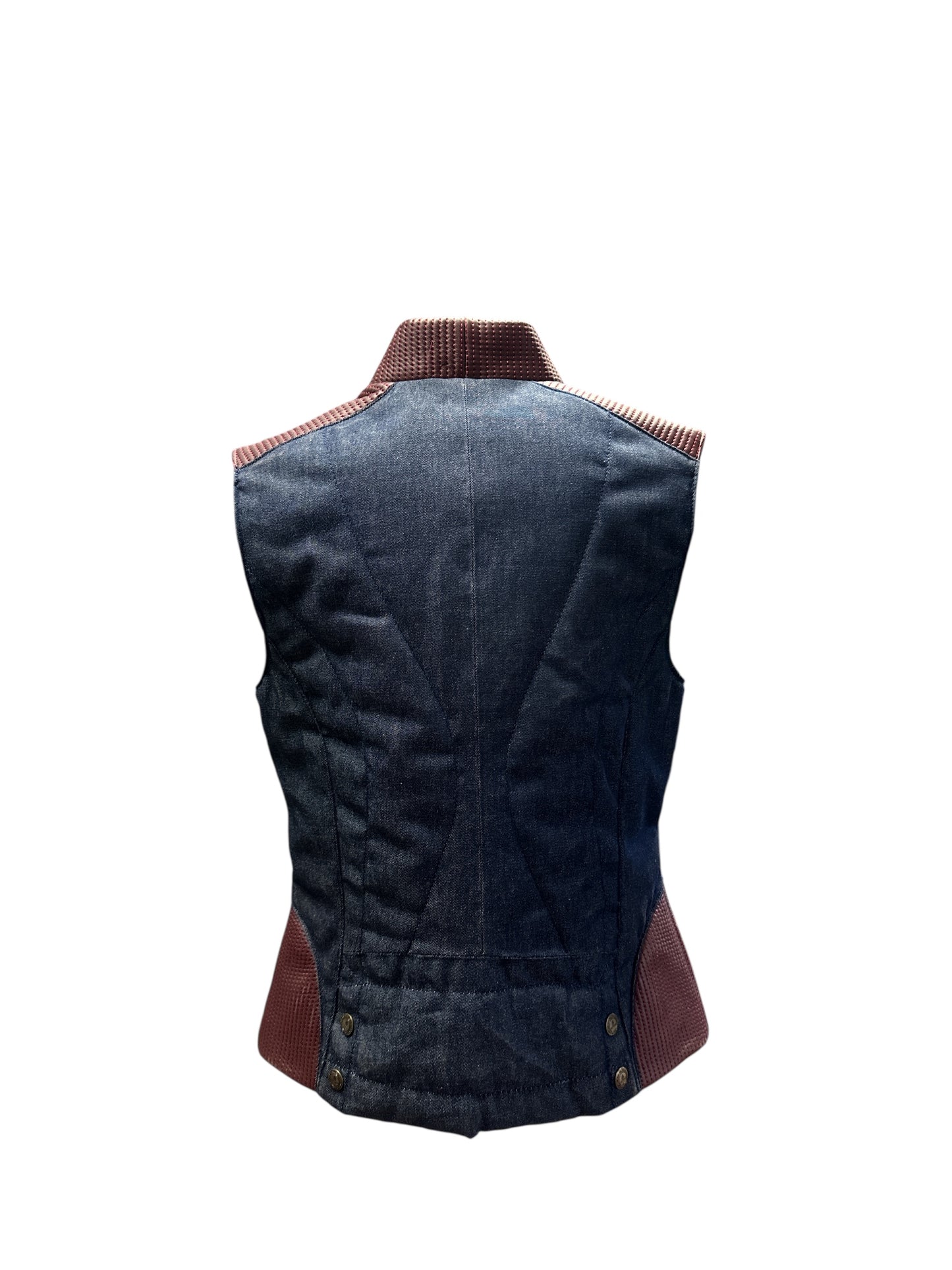 Chaleco dama Old West Piel con mezclilla