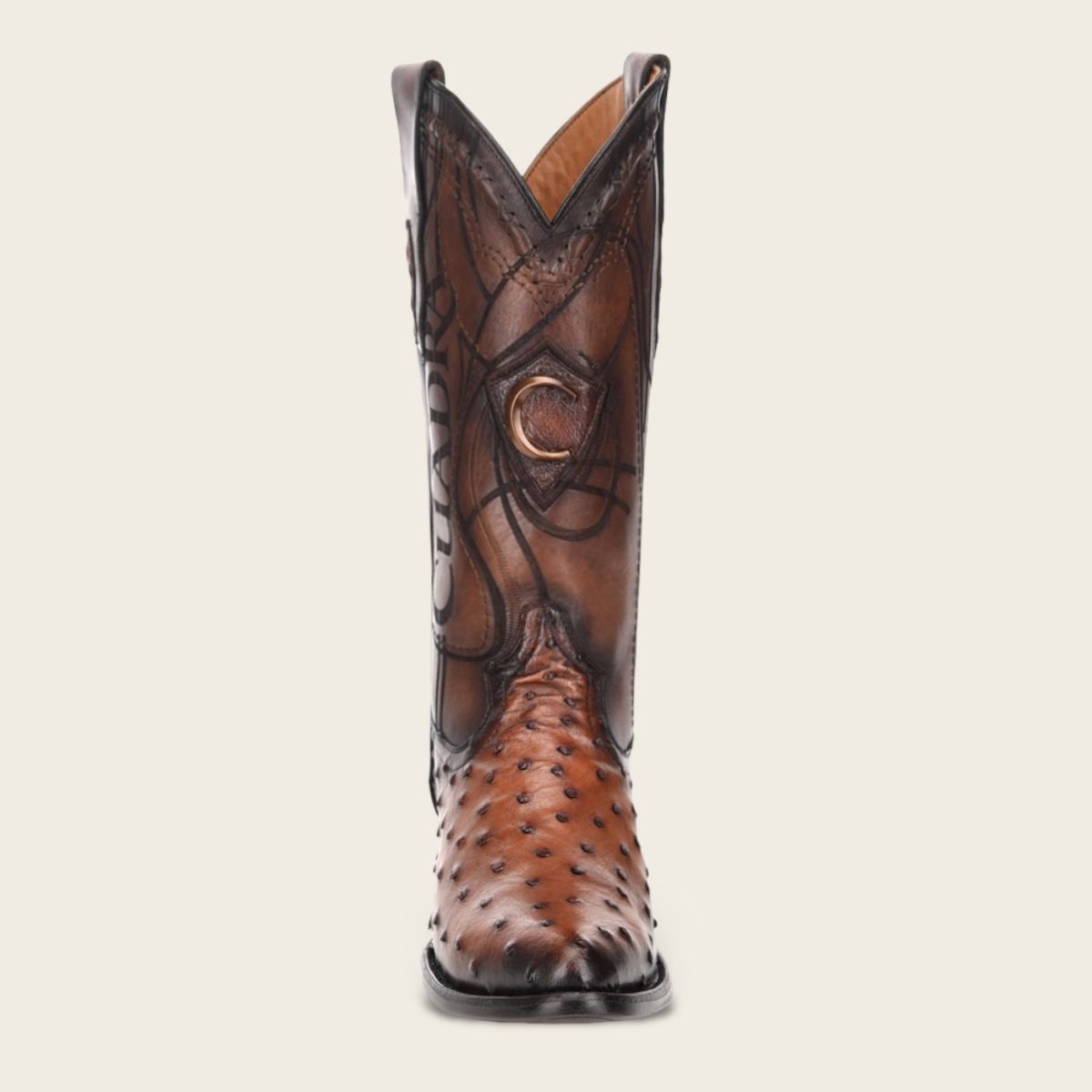 Bota de piel de avestruz