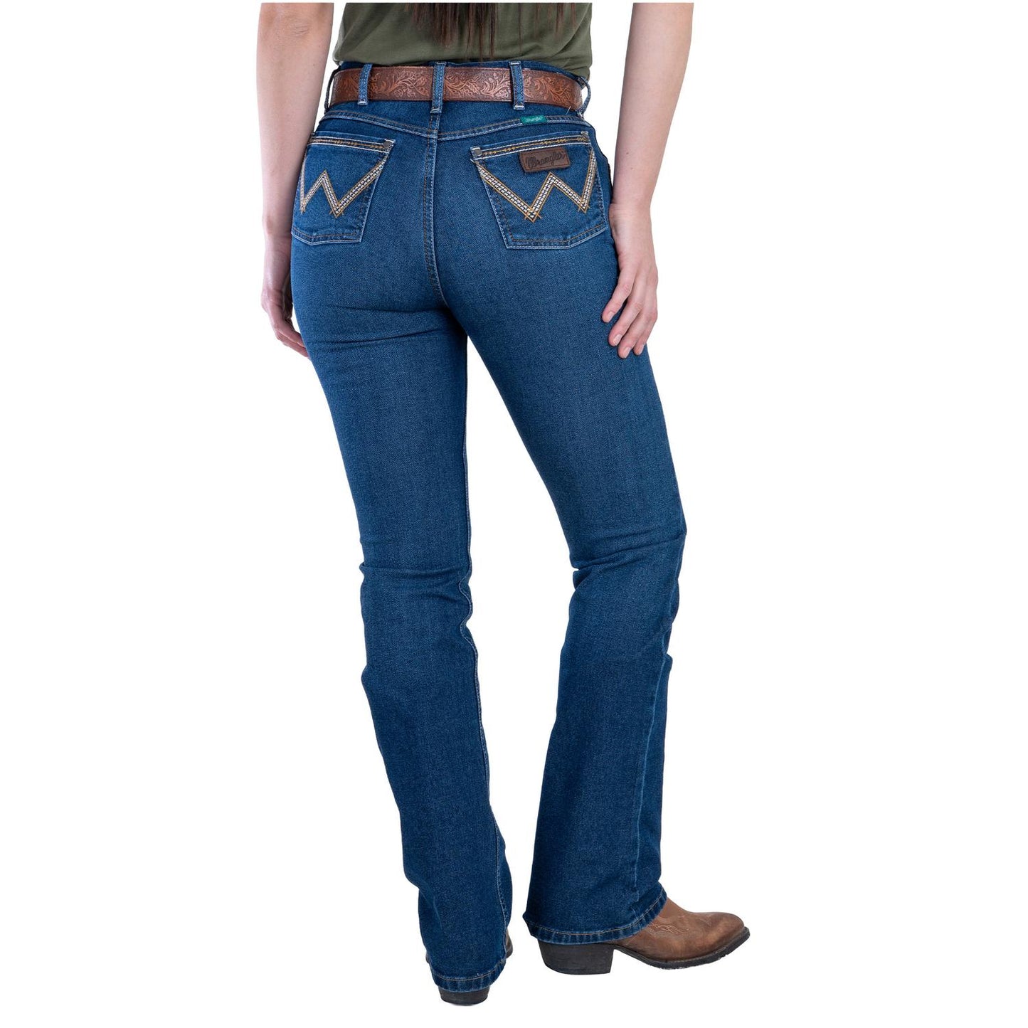 Wrangler Mujer High Rise Corte Bota S167 detalle 2