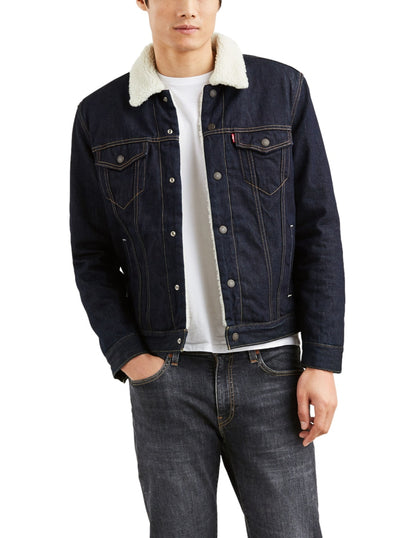 New Levi’s Men’s Sherpa Trucker Jacket 16365-0075 Juniper