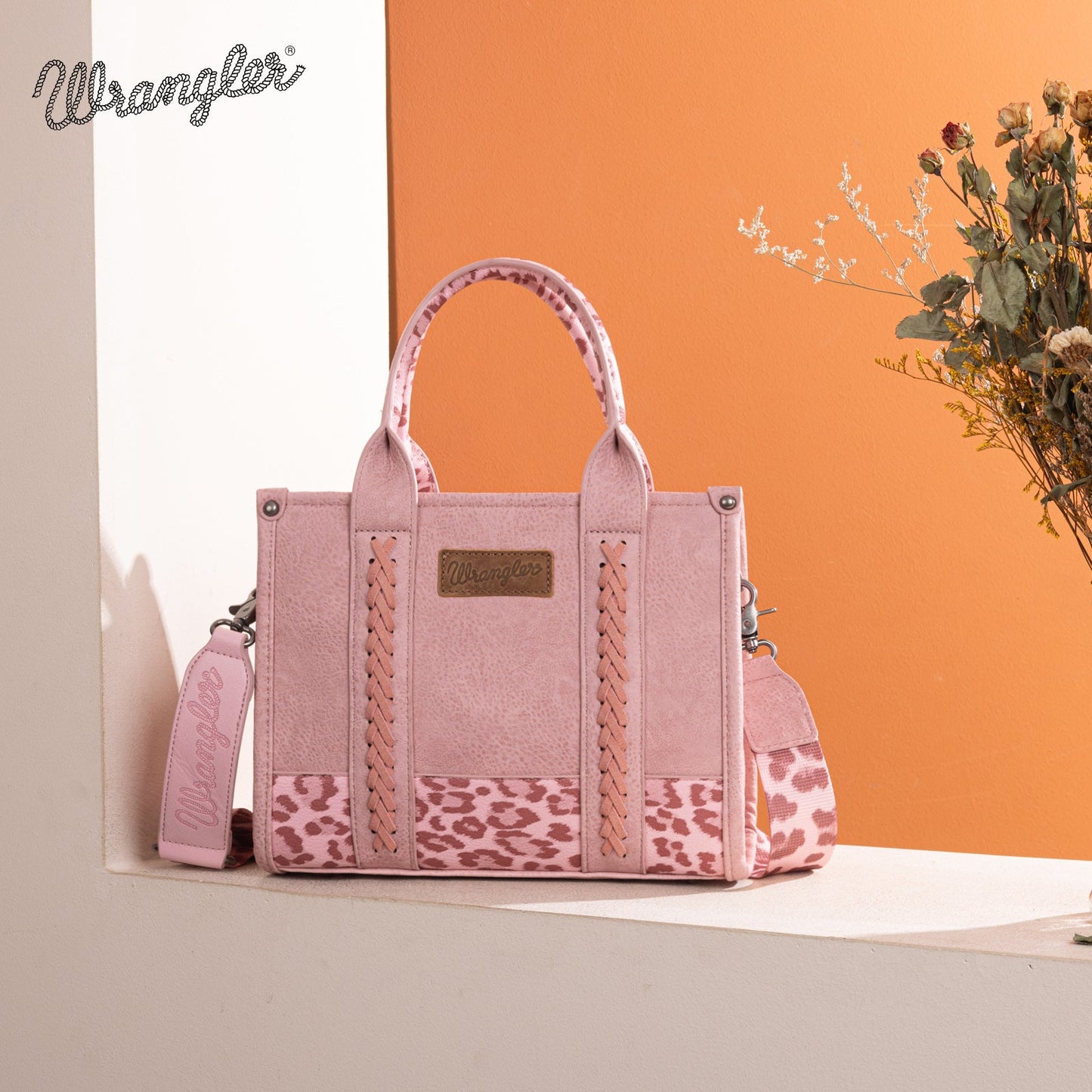 Bolsa Wrangler Leopard Print Rosa WG102-8120SPK uso
