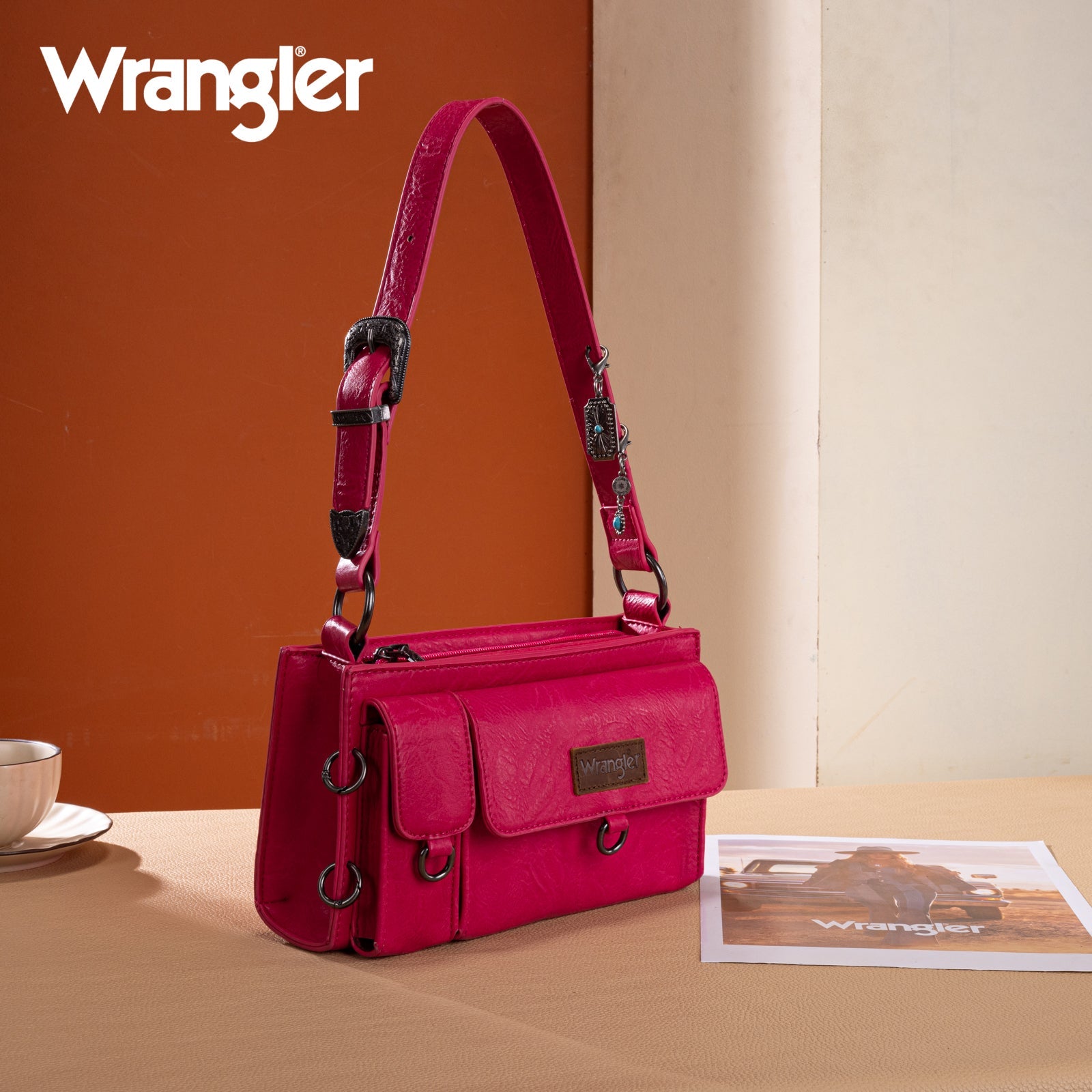 Bolsa Wrangler WG300-523HPK hot pink lateral