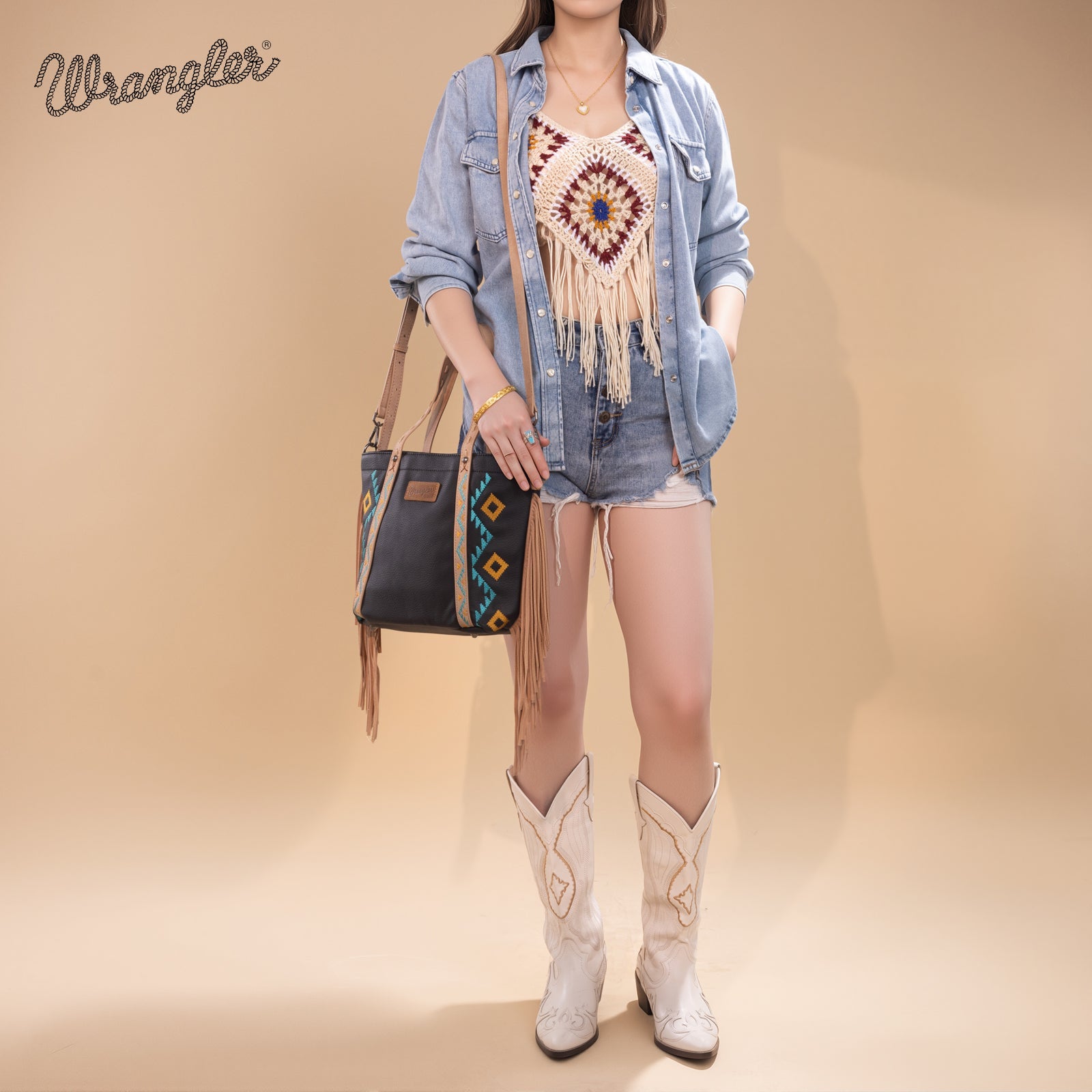 Bolsa Wrangler WG233-2009BK negra posterior