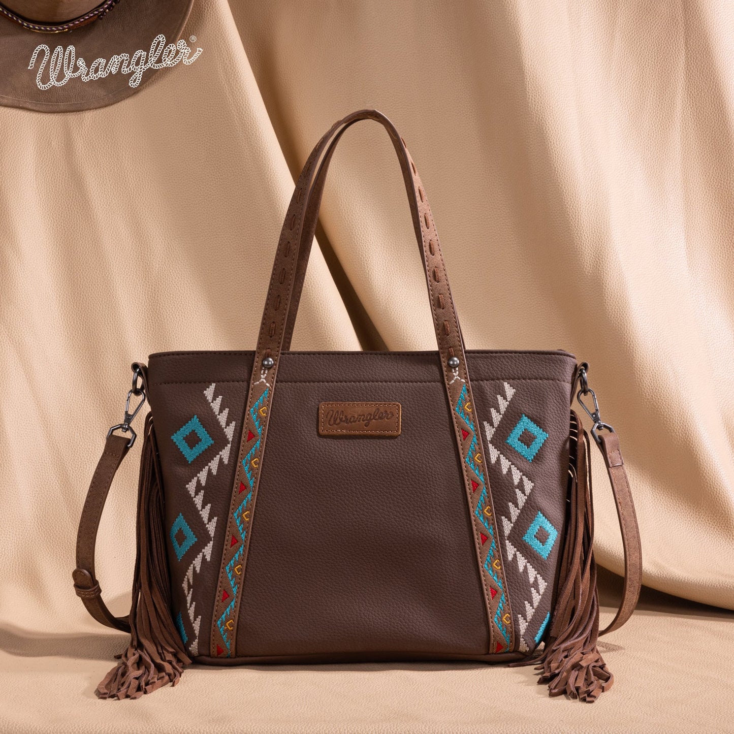 Bolsa Wrangler WG233-2009BR café vista principal