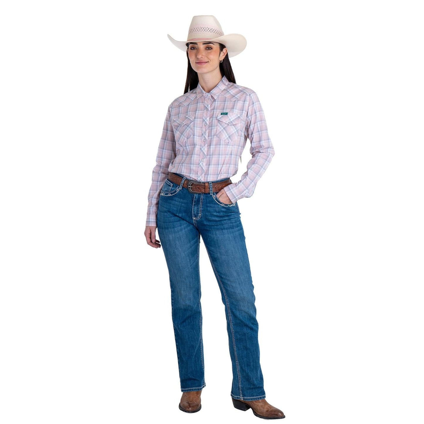Wrangler Mujer High Rise Corte Bota 284 vista trasera