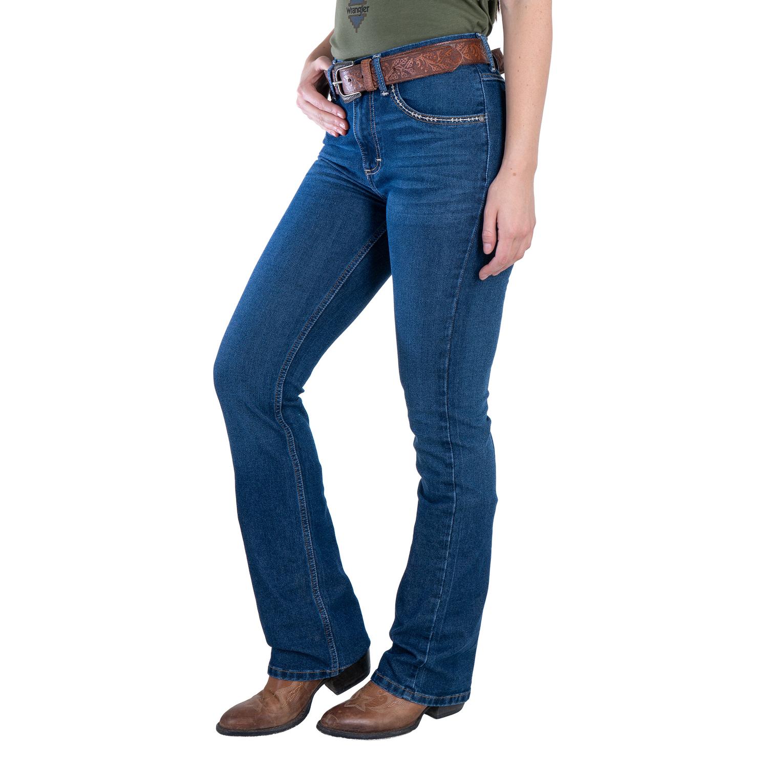 Wrangler Mujer High Rise Corte Bota S167 detalle 1