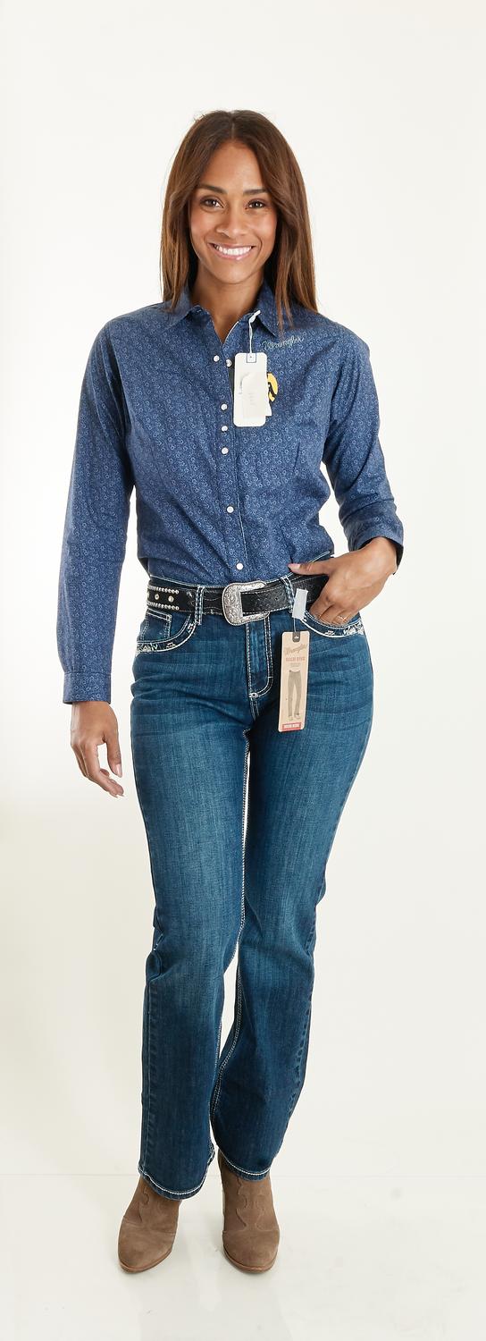Wrangler Mujer High Rise Corte Bota 284 detalle 4