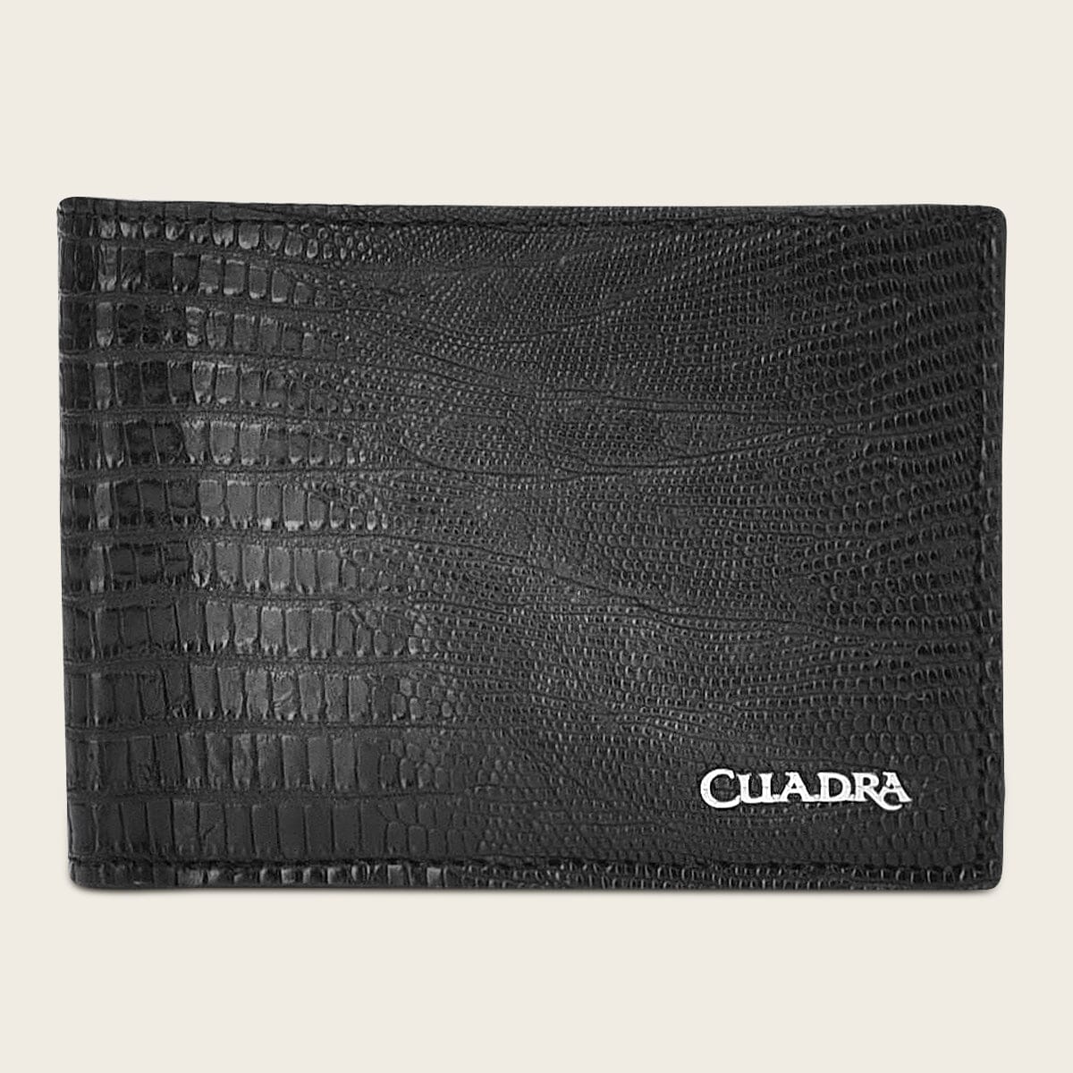 Billetera Cuadra B2910LT lizard teju negro