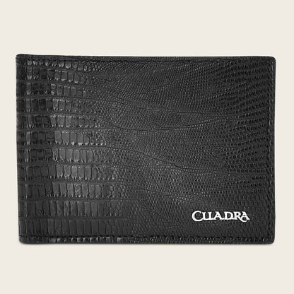 Billetera Cuadra B2910LT lizard teju negro