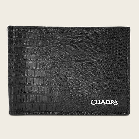 Billetera Cuadra B2910LT lizard teju negro