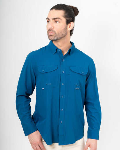 Camisa Caballero Maja Outdoor Signature Azul Cobalto CCO122