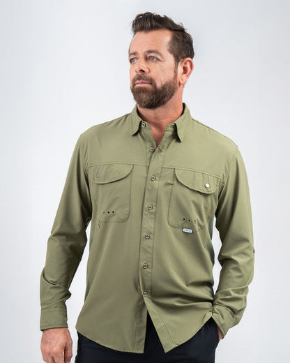 Camisa Caballero Maja Outdoor Signature Verde Aceituna CCO18